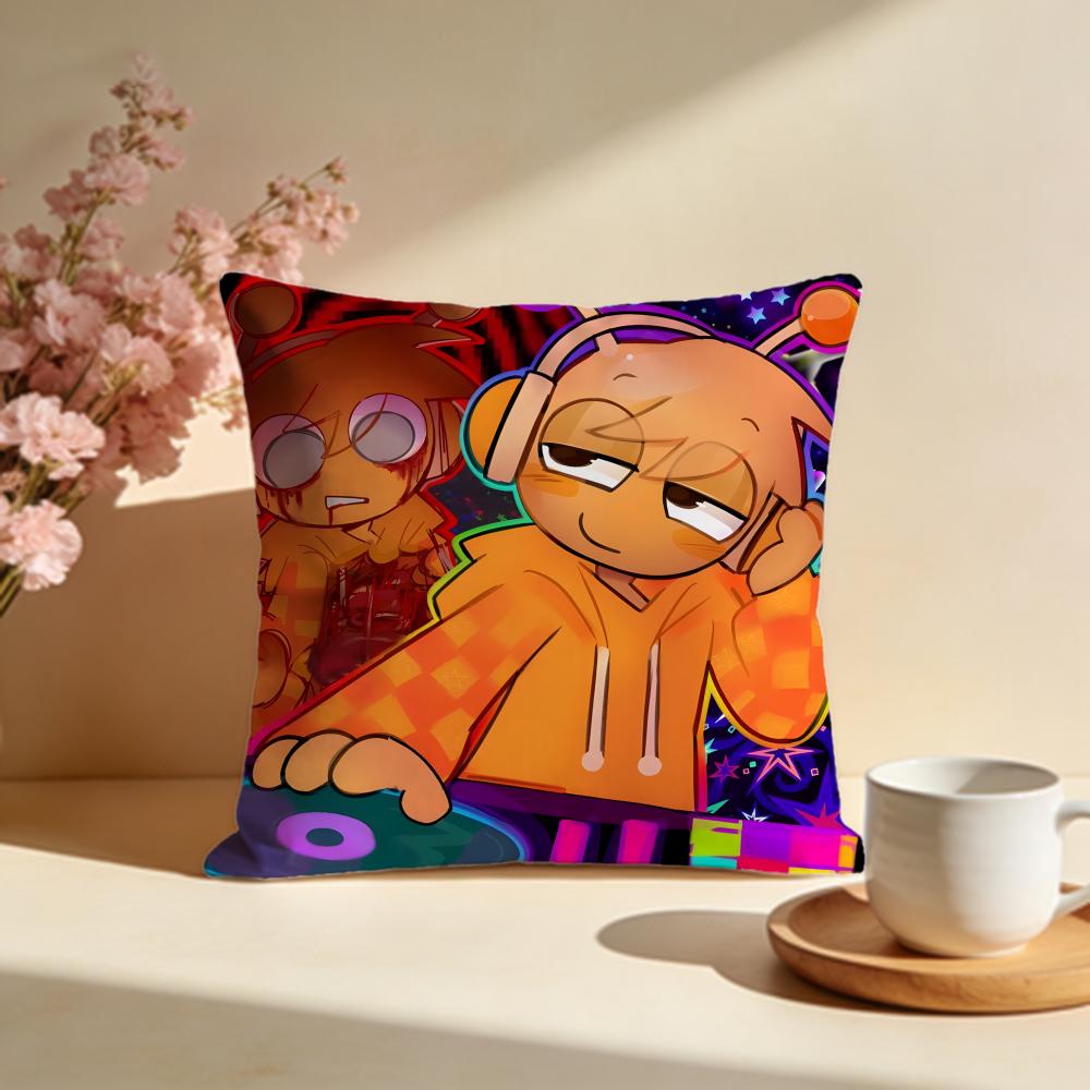 Fashion SSprunkiing Cushion Cover Stylish Washable Pillow Cover Ideal for Couch Bedroom Car Decoration