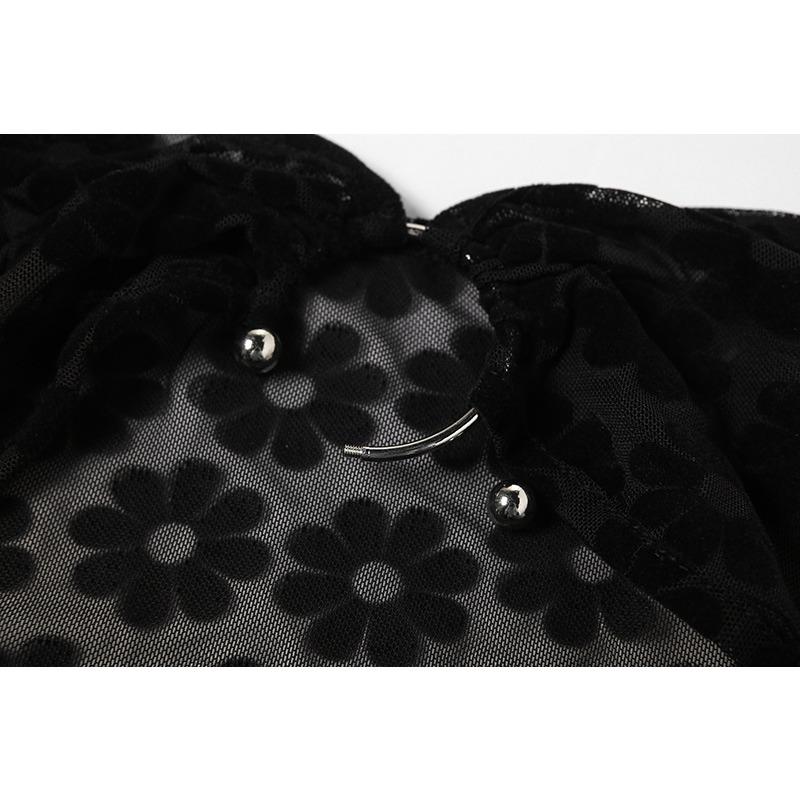 Damen Sommer Hängender Hals Sexy Aushöhlen Durchsichtige Schlanke Hüftkleider