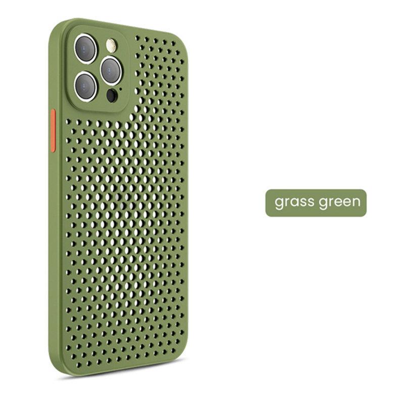 Warmteafvoer Ademend Koelhoesje Voor iPhone 16 15 14 13 12 11 Pro Max XR XS Max X 7 8P 6s 14 15 Plus Zachte Siliconen Schokbestendige Bumperhoes
