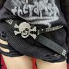 Gotischer Schädel Strass Schnalle Gürtel - Stilvolles Subkultur Punk Nieten Hip-Hop Rock Y2K Gürtel Accessoire Lässig Täglich ,Für Männer Frauen