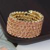 Squisito Bracciale da Sposa con Strass Esagerati per Esibizione sul Palco