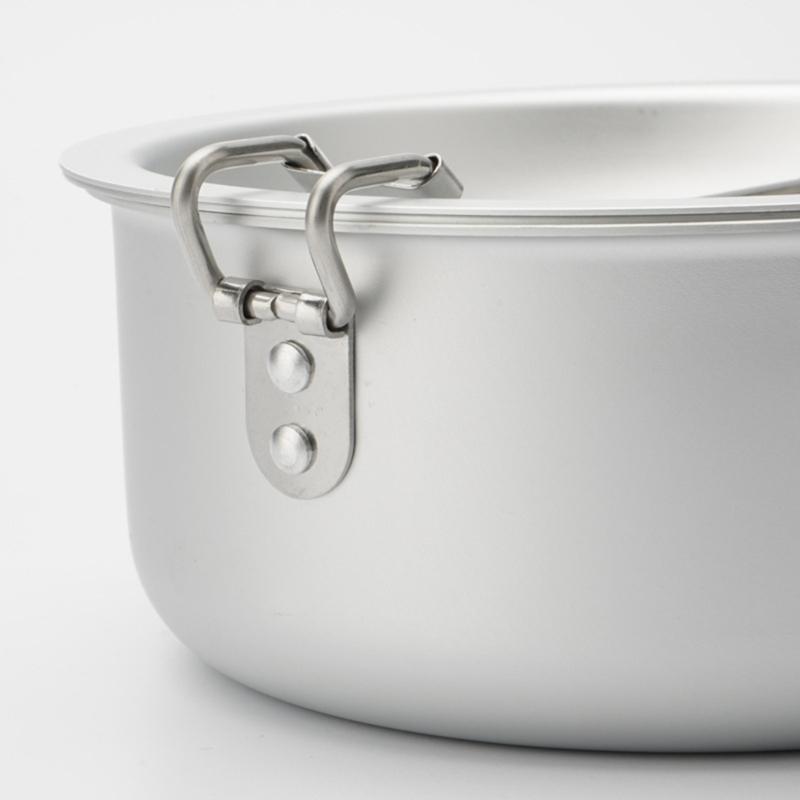 Camping Cook Pots with Folding Handle Outdoor Cooking Pots Frypan Bowl Utensils Camping Cookware Easy to Clean