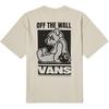 Vans Off The Wall Round Neck Fashion Versatile Short Sleeve T-Shirt Unisex T-Shirt Oatmeal VN000NMD2N1