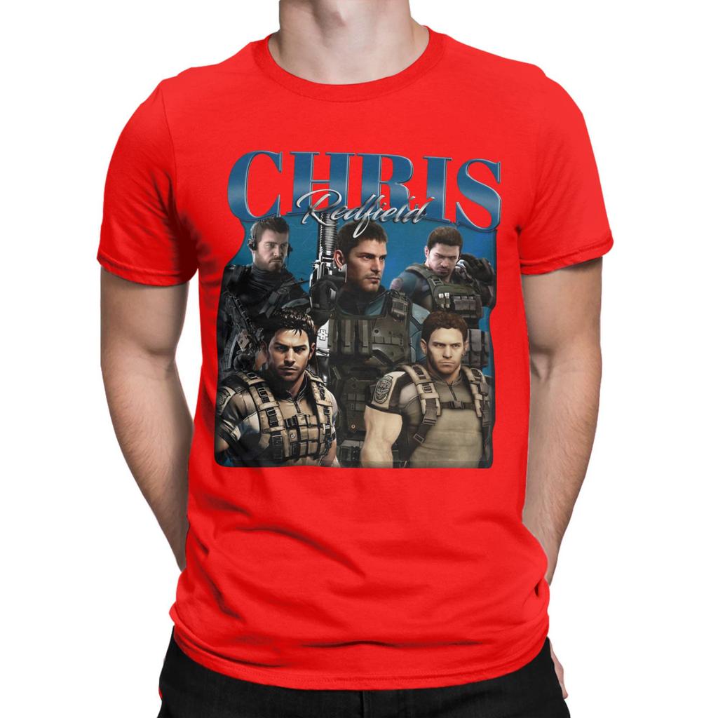Heren Dames Grafisch Bedrukte Chris Redfield snake eater T-shirt Katoenen T-shirts Kleding