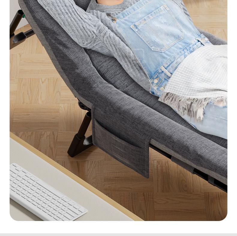 Cama de Descanso Portátil Dobrável: Cama de Solteiro e Cadeira de Lounge para Escritório, Exterior e Acampamento.
