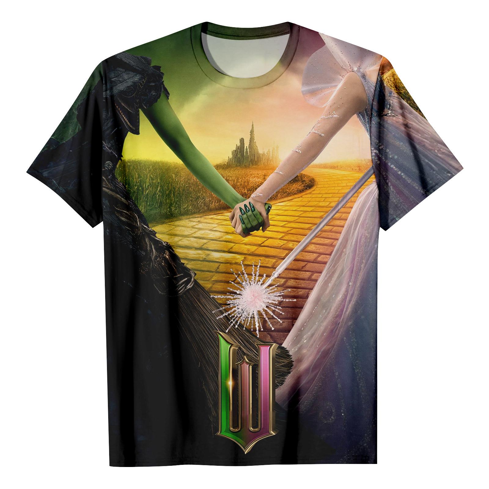 

Модная рабочая одежда с коротким рукавом и круглым вырезом, принтованные топы для женщин, летние топы XXL