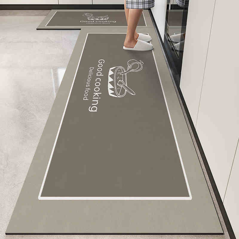 

VIKAMA2PC Dialgae Mud Коврик для кухни Нескользящий, масляный, впитывающий коврик, грязный коврик для двери в прихожую, ванную комнату, ковер для домашнего декора 50x80cm50x160cm