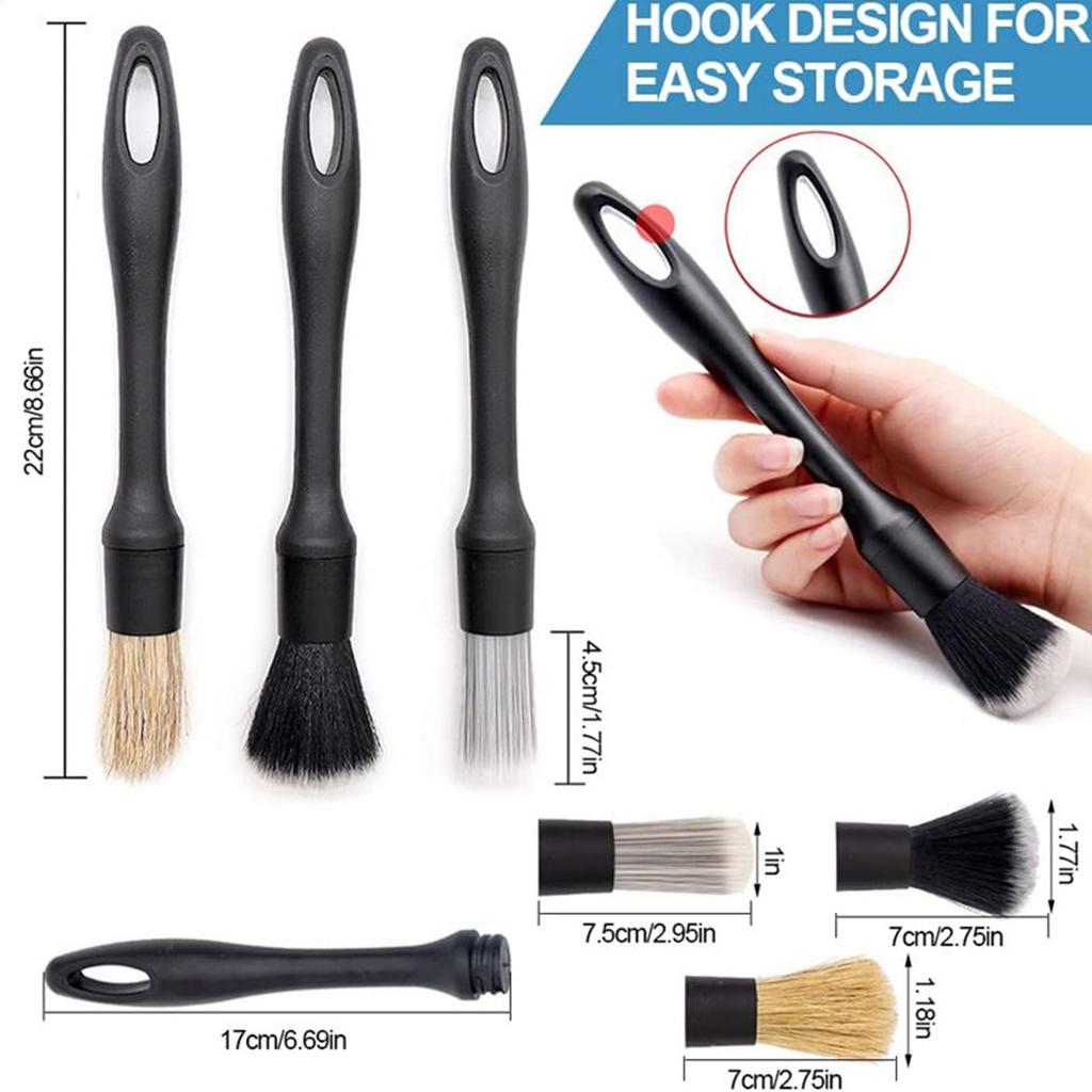 Car Wash Cleaning Brush Set Detachable Ergonomic Cleaner Tool Automotive Cleaning Brush Kit For Beginners Automotive Vehicle