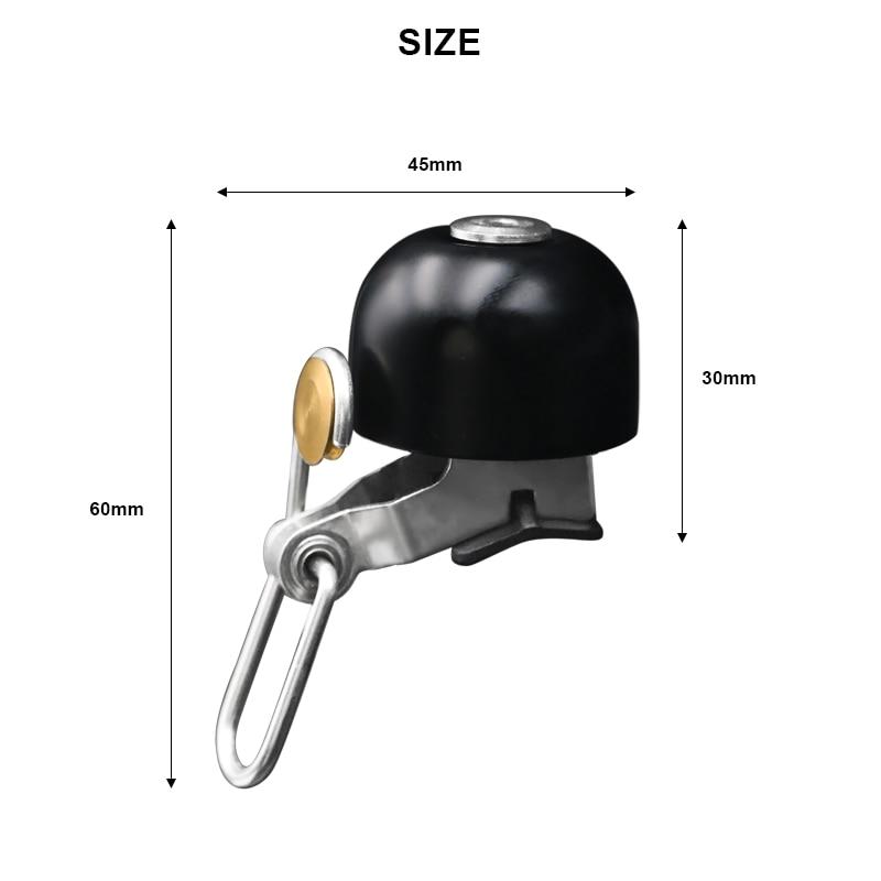 Bicycle Bell Clear Loud Sound Stainless Steel MTB Road Bike Safety Alarm Bell Cycling Handlebar Horn With Mounting Lock Plates