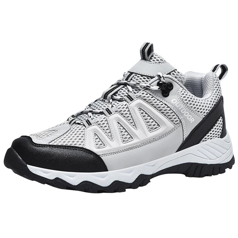 Casual Sneakers Men Comfortable Breathable Soft Flat Low-top Casual Shoes Men Anti-slip Lace-up Outdoor Hiking Shoes Men