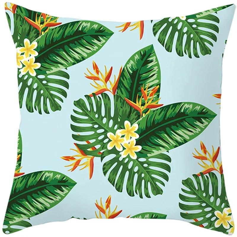 Summer Nordic Plant Pillow Case Tropical Style Cushion Cover Polyester  Pillow Cushion Covers Funda x