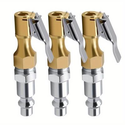 1-Piece Quick-connect Externally Threaded Tire Valve with Reinforced Fixture for Quick Inflation