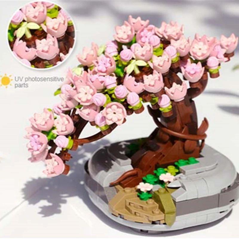 Diy Flower Vase Succulent Cactus Snow Lotus Potting Plants Gardens Building Blocks Model Mini Bricks Kids Sets Kits Toys