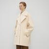 LESS Women's Mid-Length Wool Blend Coat