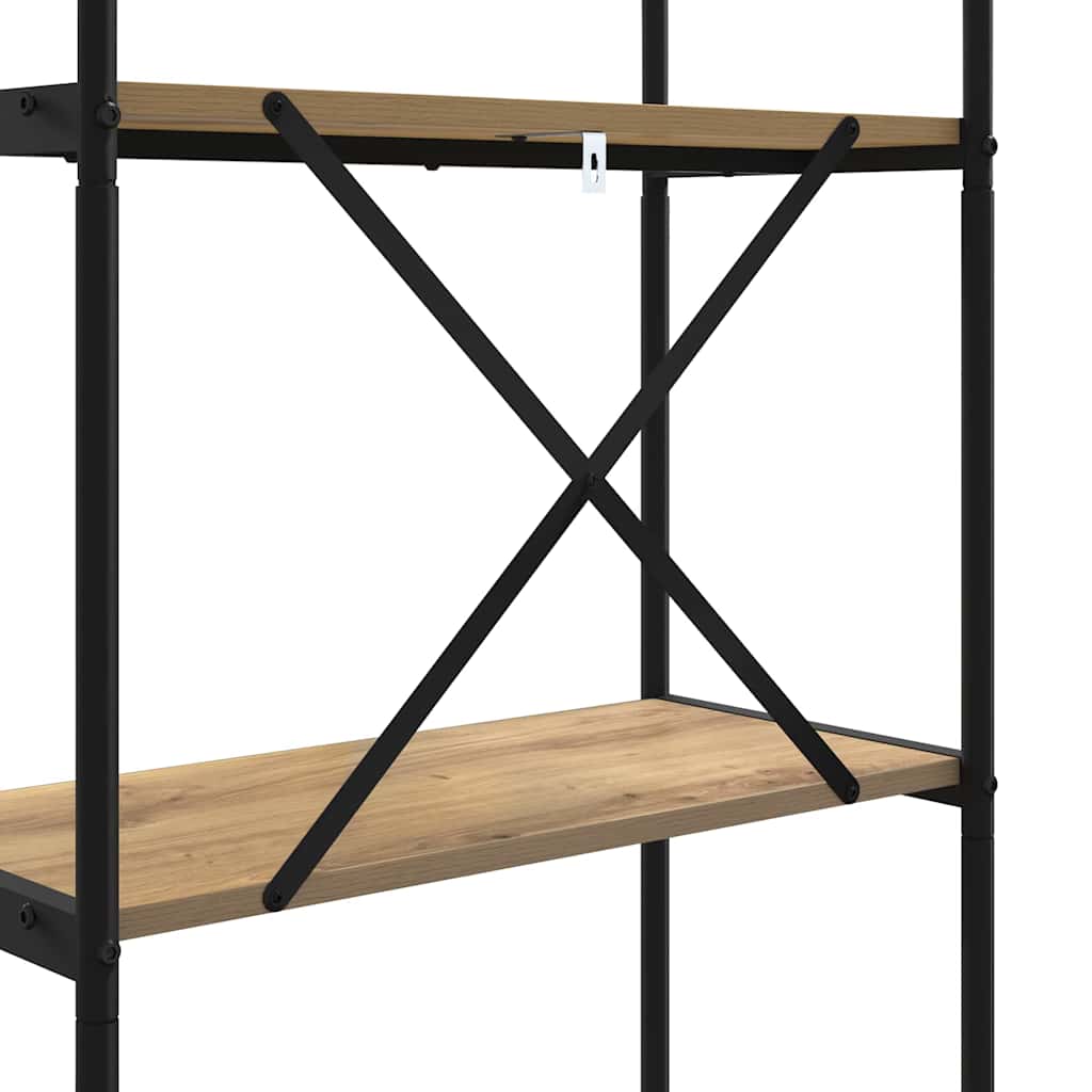 Artisan Oak Bookshelf 60 x 30 x 109 cm Engineered Wood