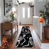 Halloween Kitchen Runner Rug Horror Pumpkin Print Non-Slip Waterproof Carpet Spooky Creepy Laundry Room Decor Ghost Print Mat
