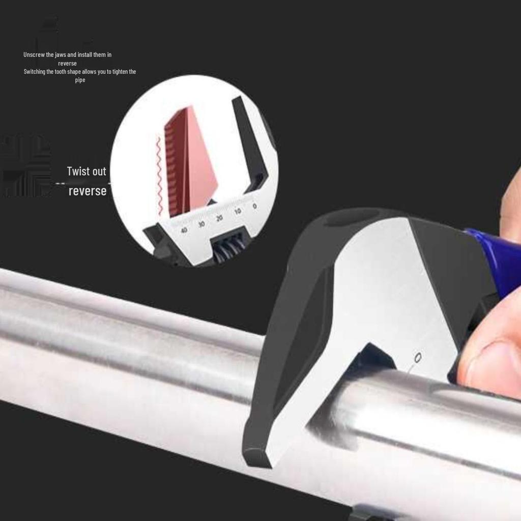 Large Opening Universal Adjustable Short Handle Bathroom Wrench - Multifunctional Installation Tool