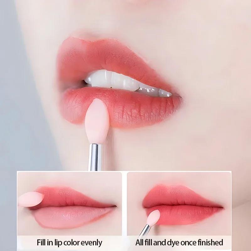 1PC With Cover Makeup Tool Silicone Multifunctional Lip Brush for Lipstick