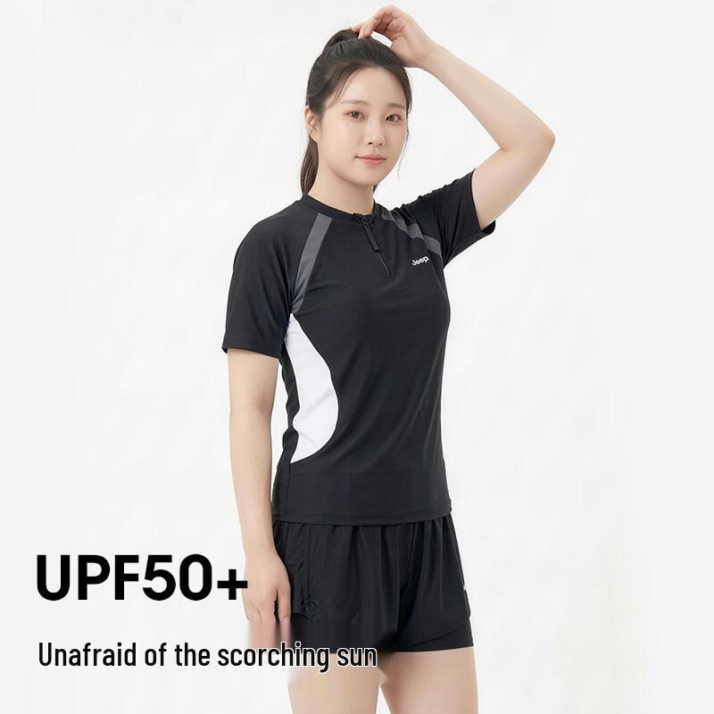 JEEP Women's One-Piece Conservative Flat-Leg Swimsuit
