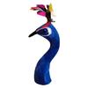 Realistic Feathered Peacocks Statue Ornament Peacocks Head Model for Home TV Cabinet Book Shelf Office Desk Decoration