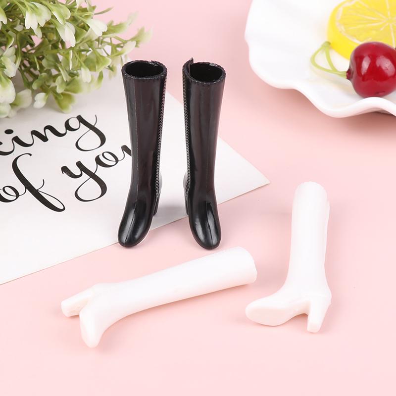 5 Perechi Pantofi Păpușă Cizme Alb Negru Accesorii Decor Păpușă Jucării DIY pentru Copii Potrivite Pentru Păpuși de 30 cm Păpuși 1/6