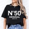 Привет 50 Смешная Женская Футболка Женская Пятьдесят Футболка 50-я Вечеринка по случаю Дня Рождения Королева Футболки Любовь Сердце Графический Принт Топы Повседневная Одежда