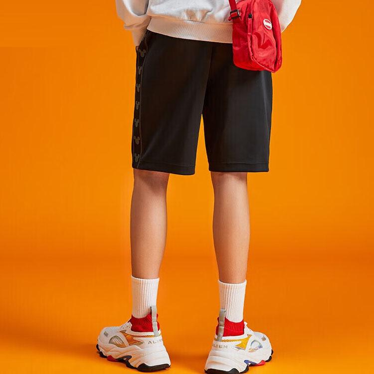 Li-Ning X Disney Mickey Mouse Mid-Waist Printed Sports Casual Shorts Men Bottoms Black AKSR531-5