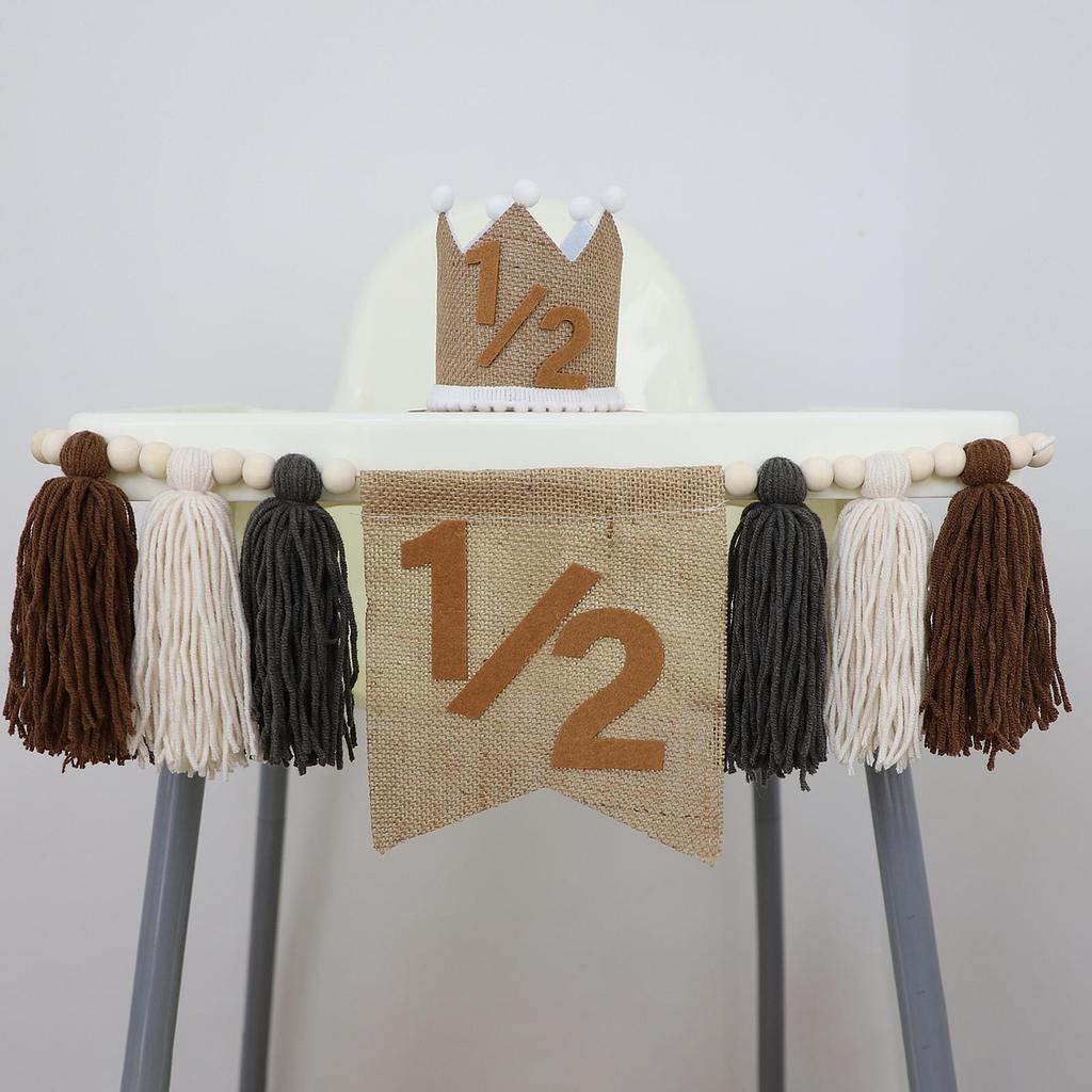 Boho 1st Birthday Party Decoration Banner Photo Prop for Girl Baby Shower Pink Wall Hangings Decorative for Kids Bedroom Gift