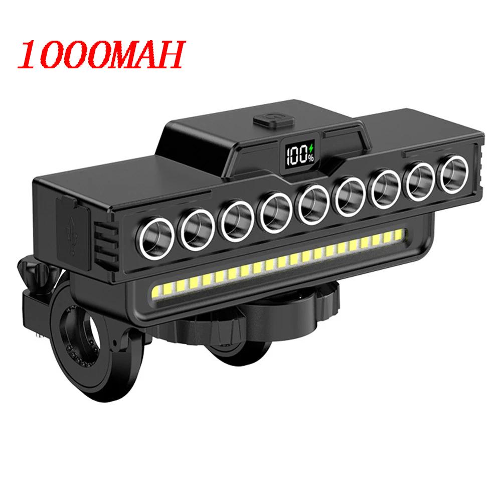 

4000MAH 9LED Bicycle Headlight Rechargeable Cycling Safety Front Lamp Portable Power Source Bike Flashlight Bicycle Accessories