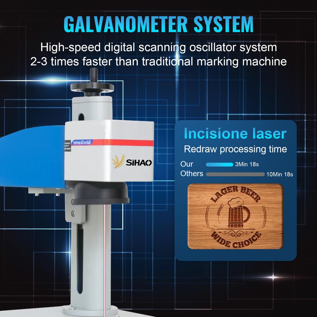 Fiber Laser Marking Machine 20W 30W 50W Engraving Cutter Control Software for Metal Steel