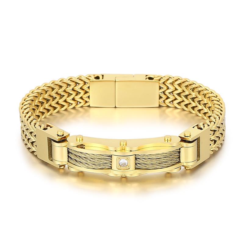 Men's Titanium Steel Motorcycle Chain Bracelet - Rock Style Accessories