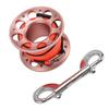 15m Cable Scuba Diving Reel Aviation Aluminum Diving Line Reel with Double Ended Hook for Outdoor Boating Marine