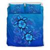 Quilt Cover Set Hawaii Turtle and Colorful Hibiscus Bedding Set Home Textiles