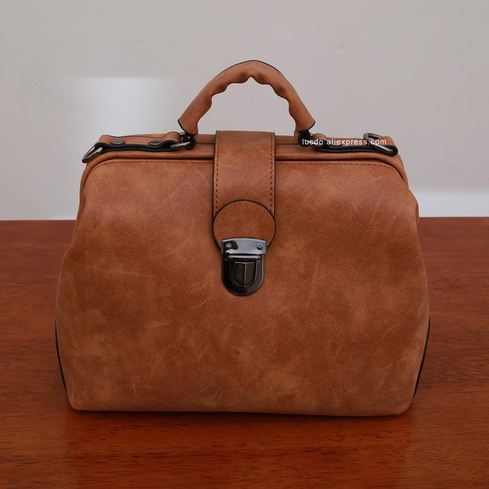 Doctor Diamond Kafes Kadın çapraz askılı çantalar büyük kapasiteli deri PU omuz çantası yeni