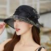 Summer Fashion Flowers Fascinator Hats Wide Brim Party Church Hat For Women Elegant Fedora Ladies Kentucky Derby Cap