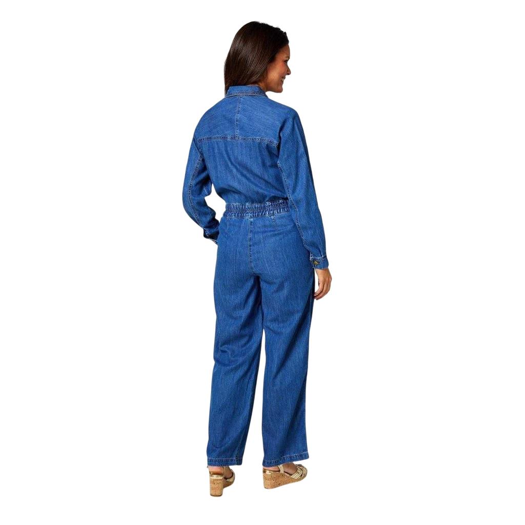Biba Womens/Ladies Denim Loose Fit Long-Sleeved Jumpsuit