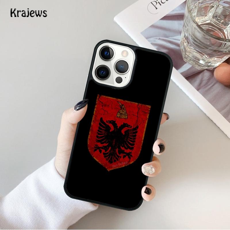 Albania flag Phone Case For iPhone 17 Air 16 15 14 Max Plus 11 12 13 Pro Max Phone Cover coque