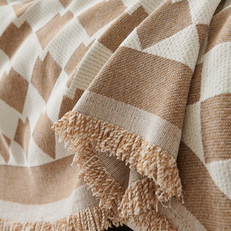 Plaid Chenille Sofa Cover Anti-cat Scratch Four-season Universal Sofa Cushion Cover Universal Leather Blanket Full Cover Sofa Towel