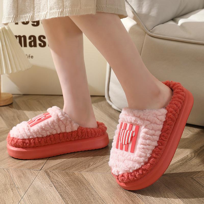 Hot-selling couple winter cotton slippers student soft-soled home bedroom plush shoes thick-soled slippers winter
