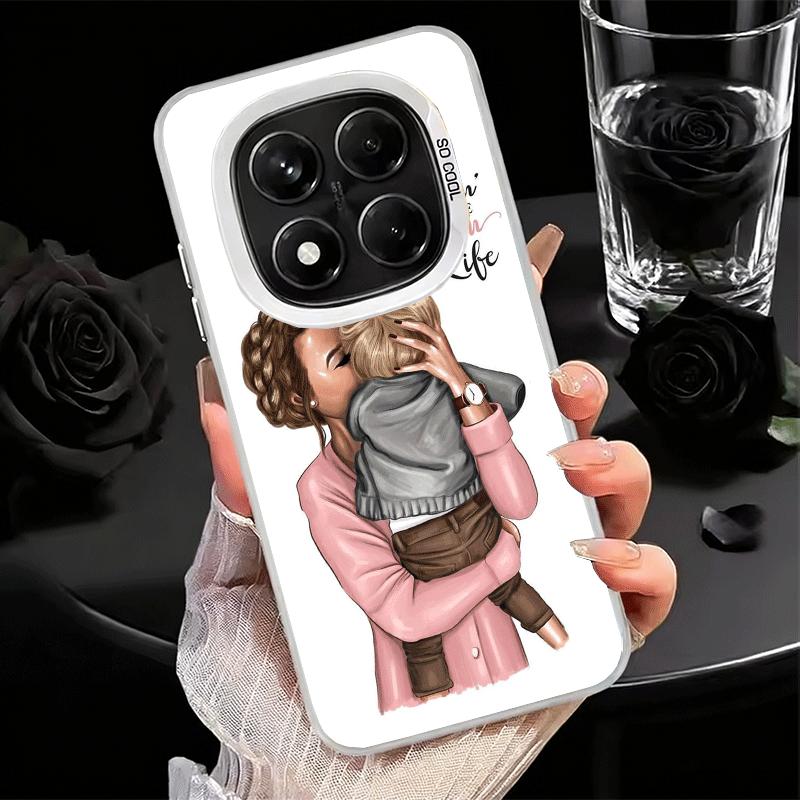 Baby Mom Girls Soft Phone Case for Samsung Galaxy S24 S25 FE S26 Edge S23 Ultra S22 Plus S21 + Shockproof Cover Back Shell