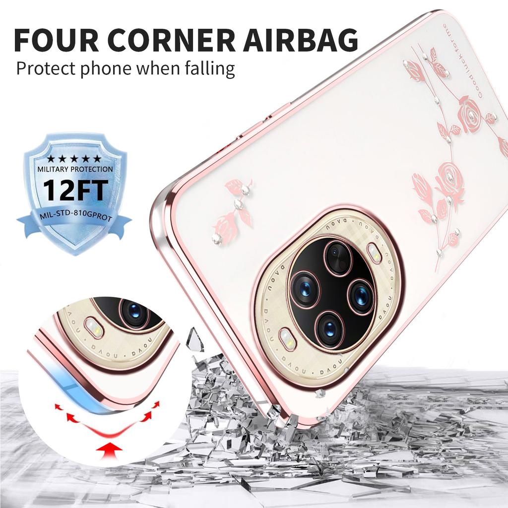 KADEM For Huawei nova 14 Ultra 5G Case Flower Rhinestone Decor TPU Phone Cover