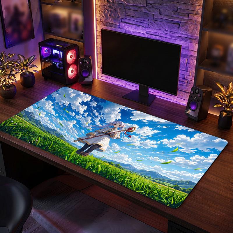 Big Mouse PadFrieren Beyond Journey's End Extended Soft Desk Mat Gaming Office Computer Table Decor Mat