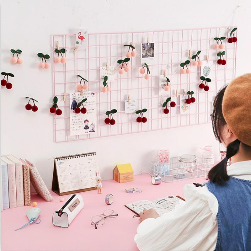 Bayberry Felt Ball Handmade Garland String Hanging Ornaments Hair Ball Wall Hanging Pendant Kids Room Decoration