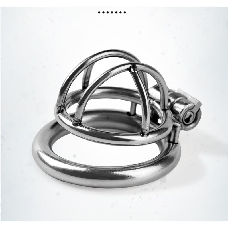 Dorosły metalowy zamek Chastity mężczyzna SM klatka na penisa Bondage ciemny zamek pierścień penisa ze stali nierdzewnej zabawki erotyczne do masturbacji dla człowieka Gay Sissy