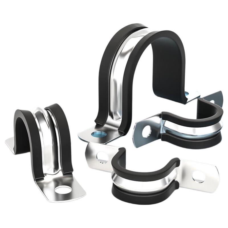 Kailan 304 Stainless Steel U-Shape Rubber Lined Pipe Clamp