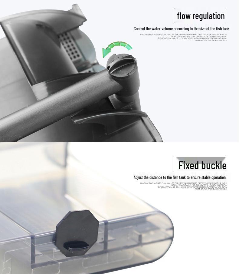 Sen Sen HBL Wall-Mounted Waterfall Filter and Oxygen Pump for Aquariums and Turtle Tanks