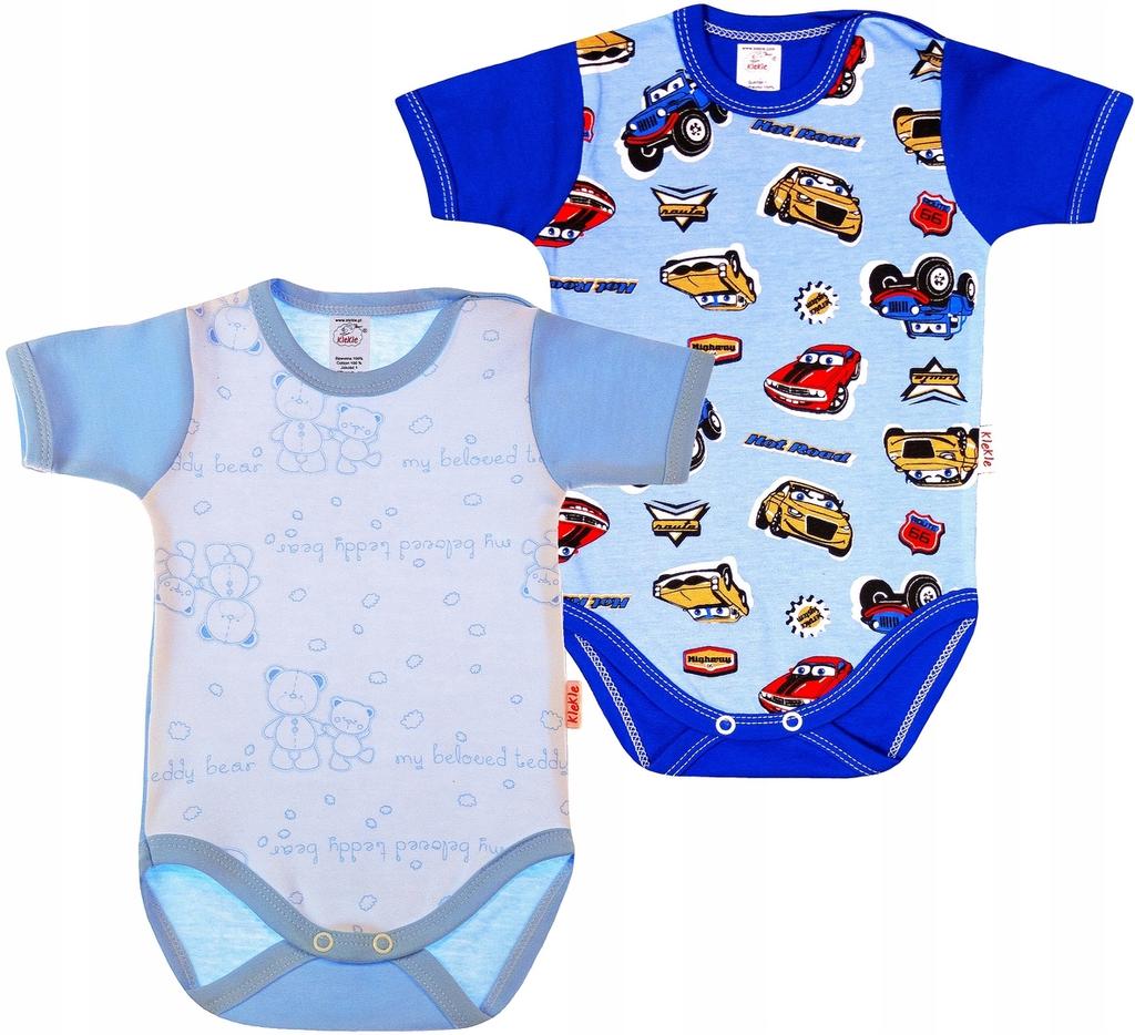 Bodysuit SHORT SLEEVE 2PACK Cars Teddy Bears size 74 KLEKLE