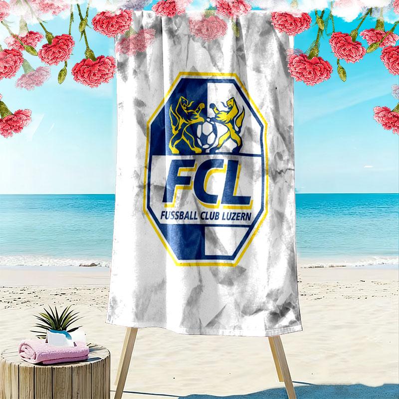 FC Luzern Print Beach Towel, Large Soft Quick Dry Towel for Beach Camping Swimming