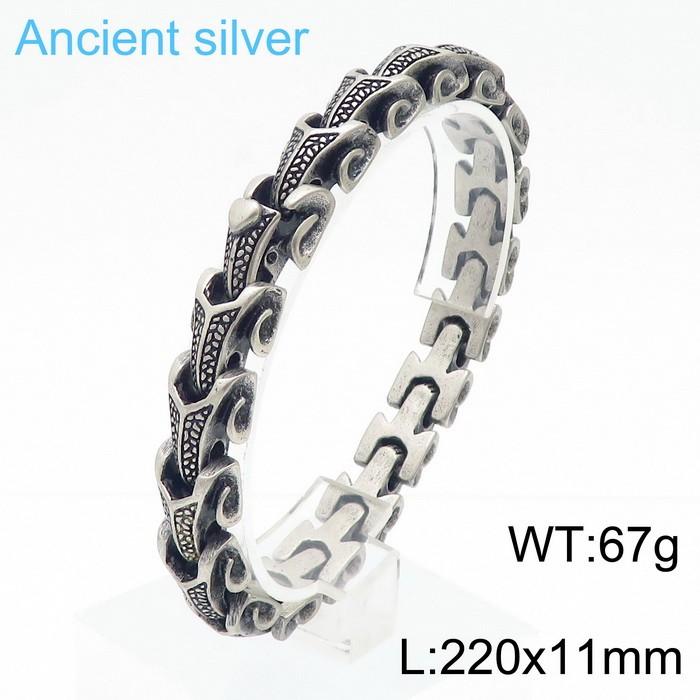 Punk Stainless Steel Dragon Grain Wrap Bracelets for Men Vintage Bracelet & Bangle Personalized Armband Jewelry Lucky Gift