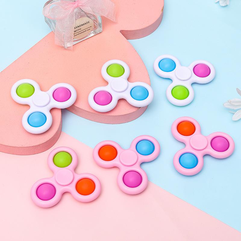 Gyroscope Plastic Toy With Bubble Push And Spin Features For Relaxation Gift